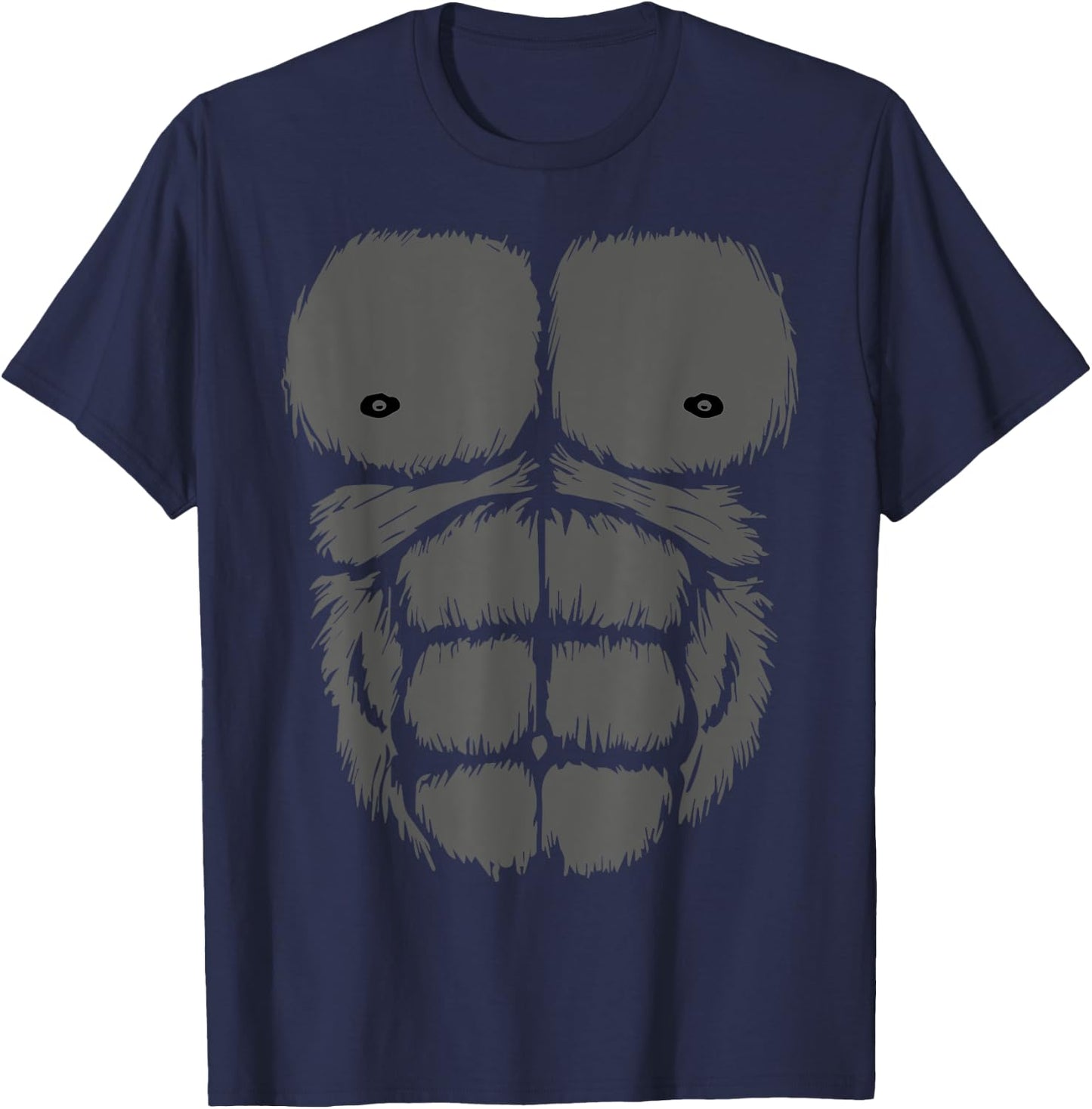 Gorilla Monkey Belly Chest Costume Shirt Men DIY Halloween T-Shirt - T-Shirt | Navy