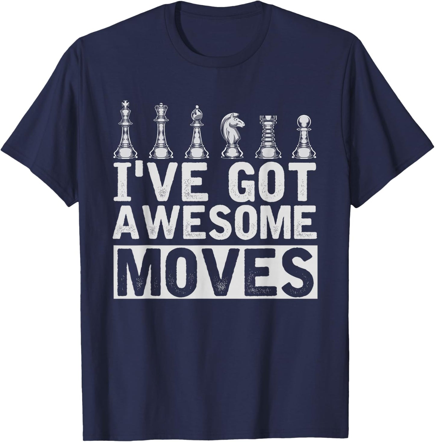 Chess Figure Board Game Thinking Athlete Gift Funny Chess T-Shirt - T-Shirt | Navy