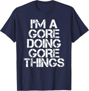 GORE Funny Surname Family Tree Birthday Reunion Gift T-Shirt - T-Shirt | Navy