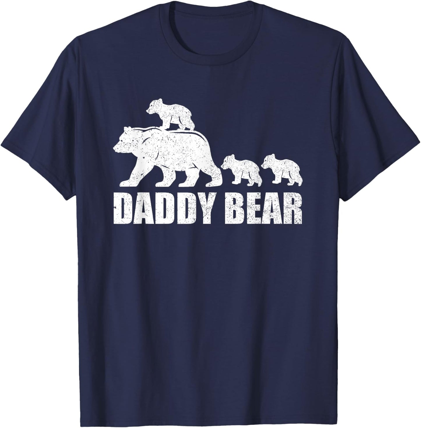 Daddy Bear 3 Cubs Shirt Daddy Bear 3 Kids Dad 3 Kids T-Shirt - T-Shirt | Navy
