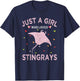Stingray Lover Women Just A Girl Who Loves Stingrays T-Shirt - T-Shirt | Navy
