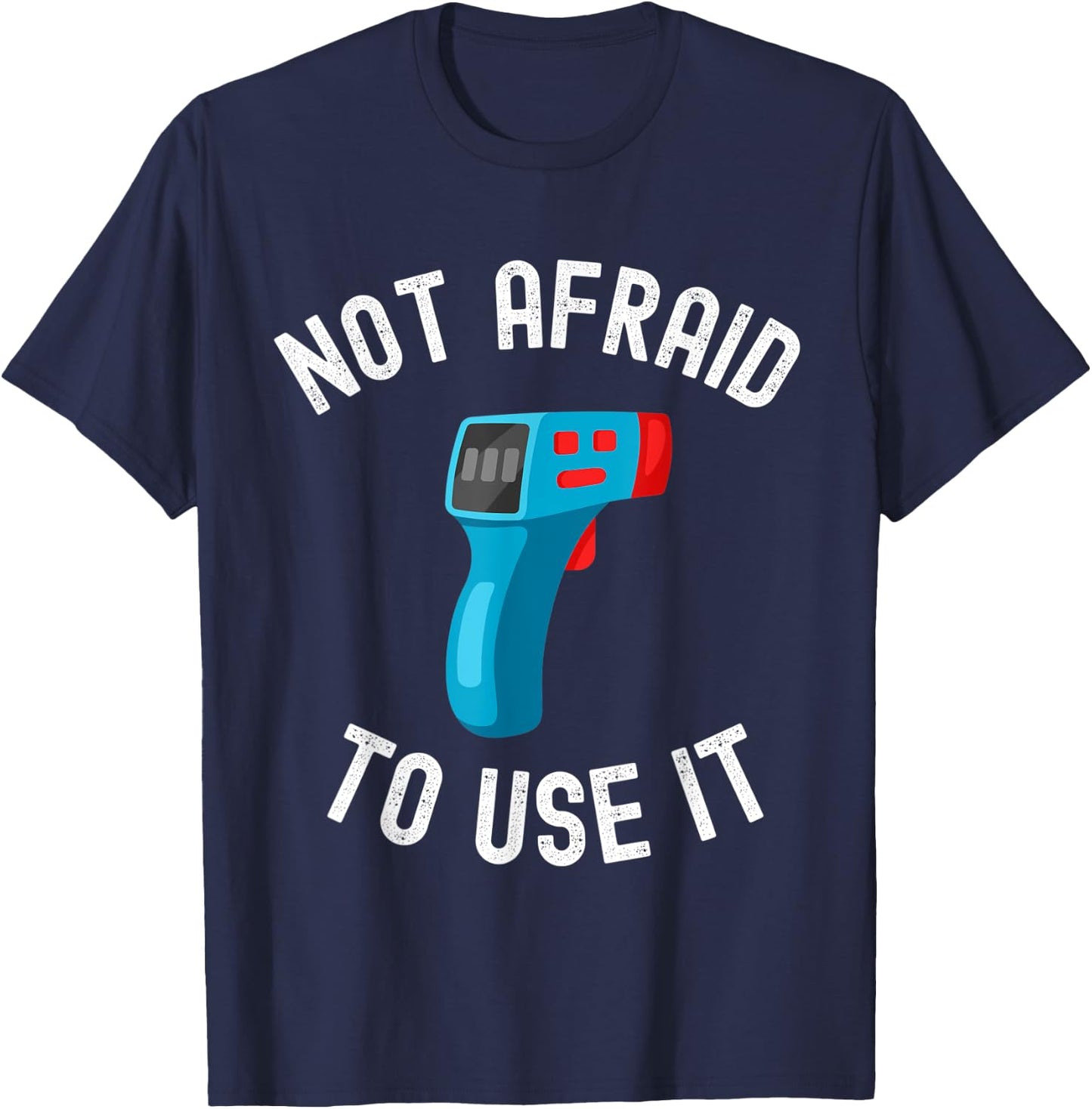 Funny Thermometer Checkpoint Humor for Temperature Check T-Shirt - T-Shirt | Navy