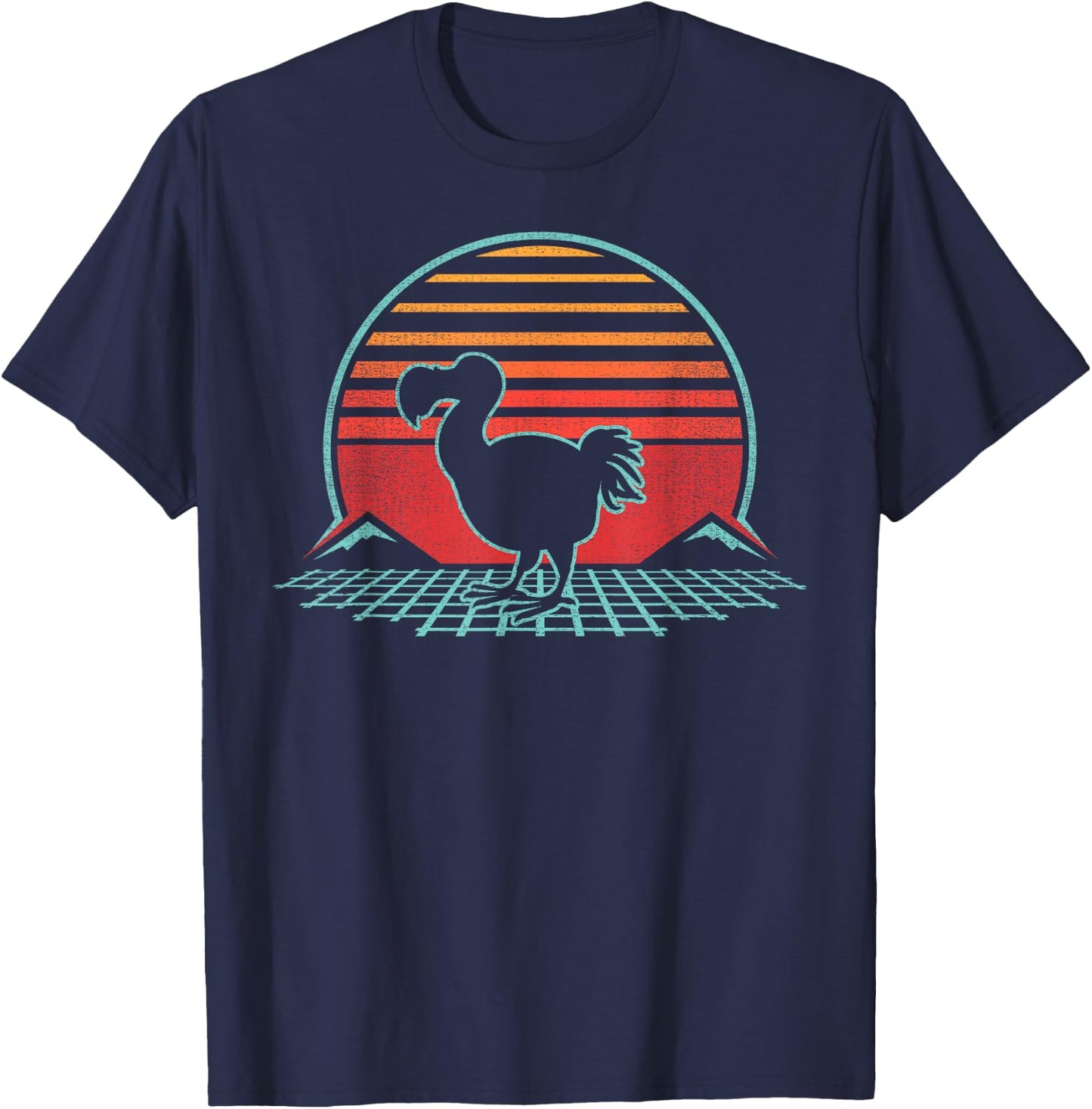 Dodo Lover Bird Animal Retro Vintage 80s Style T-Shirt - T-Shirt | Navy