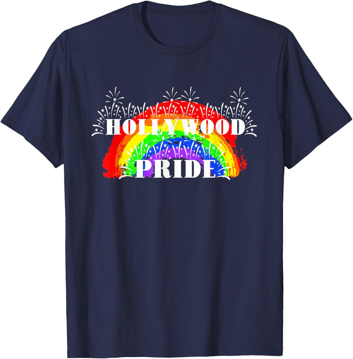 Hollywood Pride Rainbow for Gay Pride T-Shirt - T-Shirt | Navy