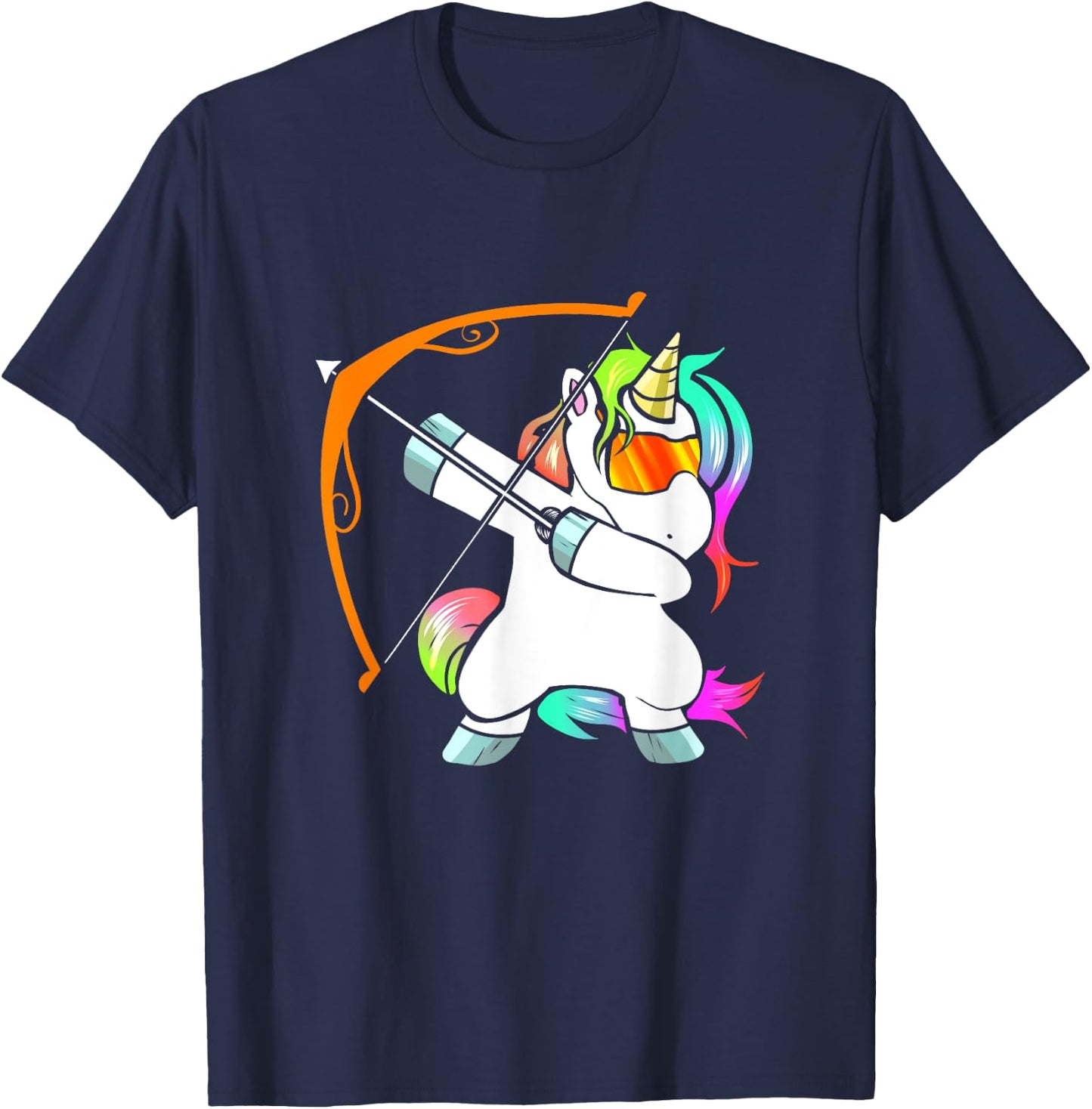 Archery Unicorn for Kids Archer with Bow and Arrow Kid T-Shirt - T-Shirt | Navy