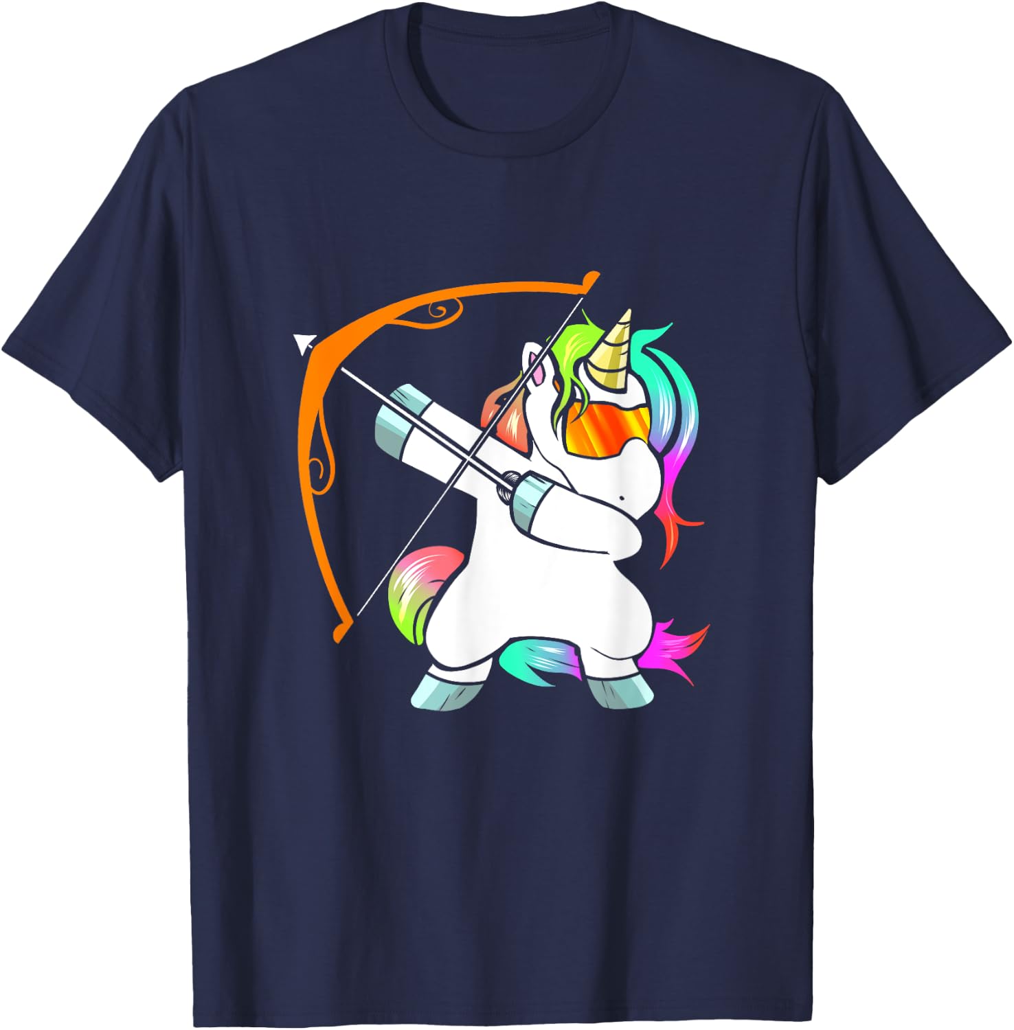 Archery Unicorn for Kids Archer with Bow and Arrow Kid T-Shirt - T-Shirt | Navy