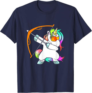Archery Unicorn for Kids Archer with Bow and Arrow Kid T-Shirt - T-Shirt | Navy