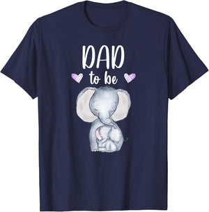 Dad To Be Elephant Baby Shower Future Dad T-Shirt - T-Shirt | Navy