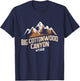 Big Cottonwood Canyon Utah Logo Brighton Wasatch Mountains T-Shirt - T-Shirt | Navy