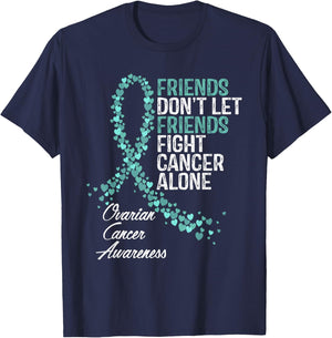 Ovarian Cancer Awareness Friends Support T-Shirt - T-Shirt | Navy