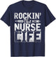 Rocking The Nurse Life Syringe Funny Nursing Gift Nurse T-Shirt - T-Shirt | Navy