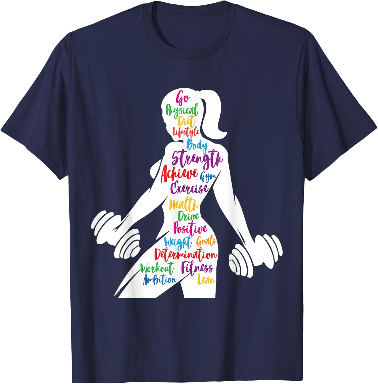 Women Gym Motivation Workout Motivational Fitness Lover Gift T-Shirt - T-Shirt | Navy