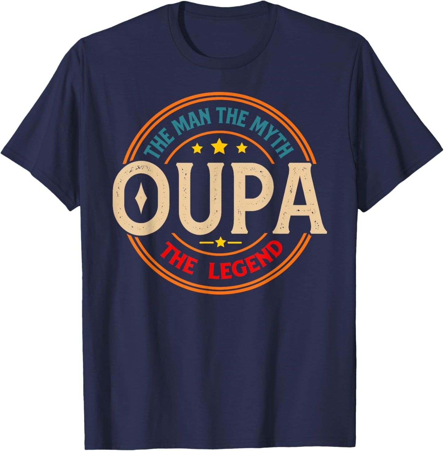 OUPA The Legend The Man, Funny OUPA Fathers Day T-Shirt - T-Shirt | Navy