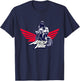 Africa Touring Twin Motorcycle Stripe Logo T-Shirt - T-Shirt | Navy