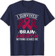 Aortic Brain Aneurysm Awareness Survived Brain Aneurysm T-Shirt - T-Shirt | Navy