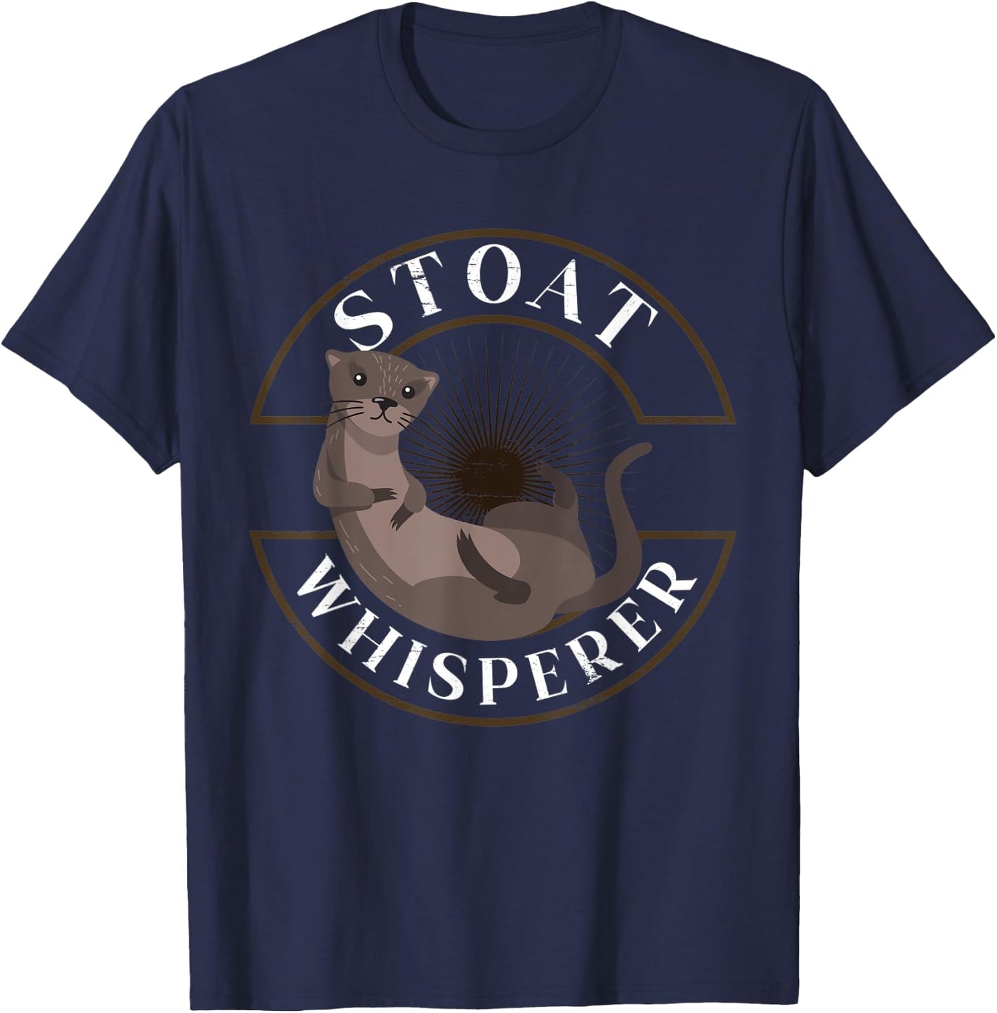 Stoat Whisperer Short-Tailed Weasel Ermine T-Shirt - T-Shirt | Navy