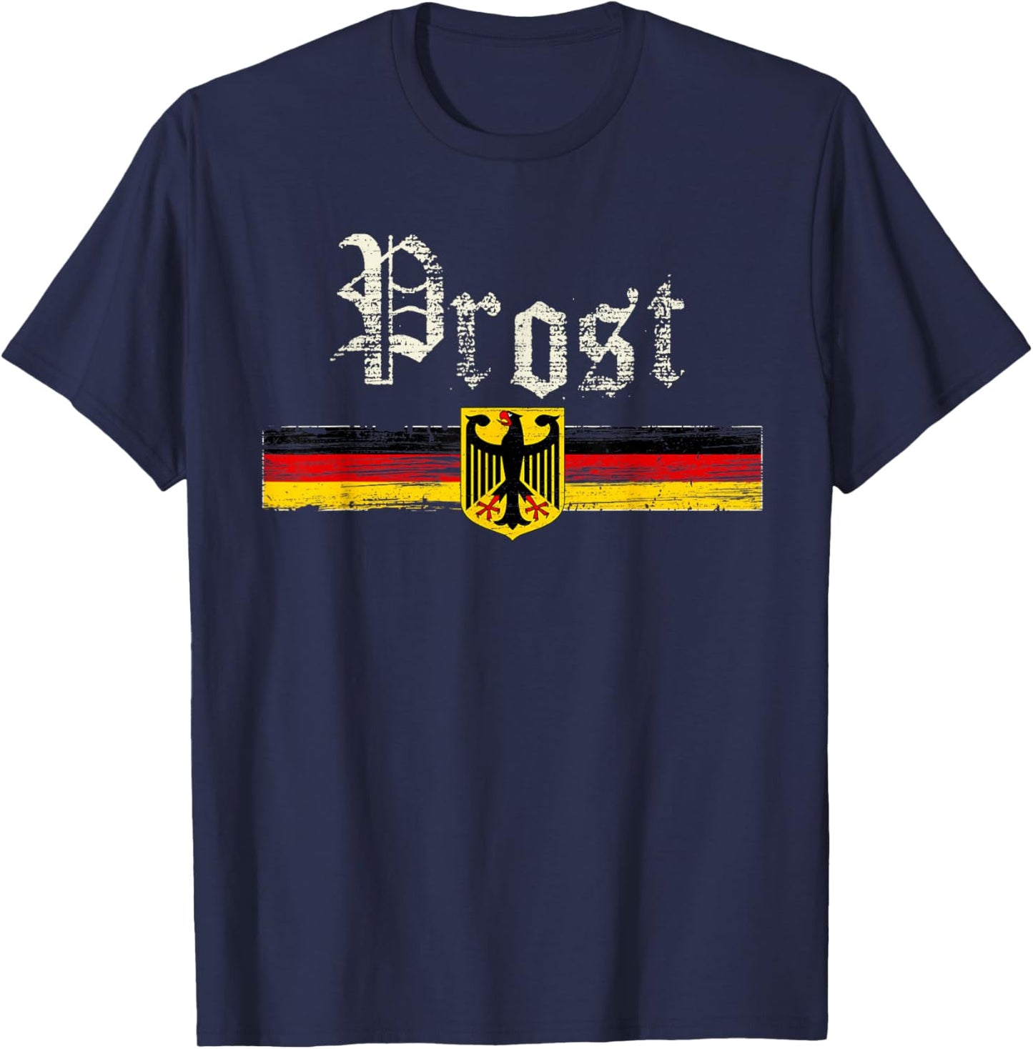 Oktoberfest Shirt Women German Flag Prost Vintage T-Shirt - T-Shirt | Navy