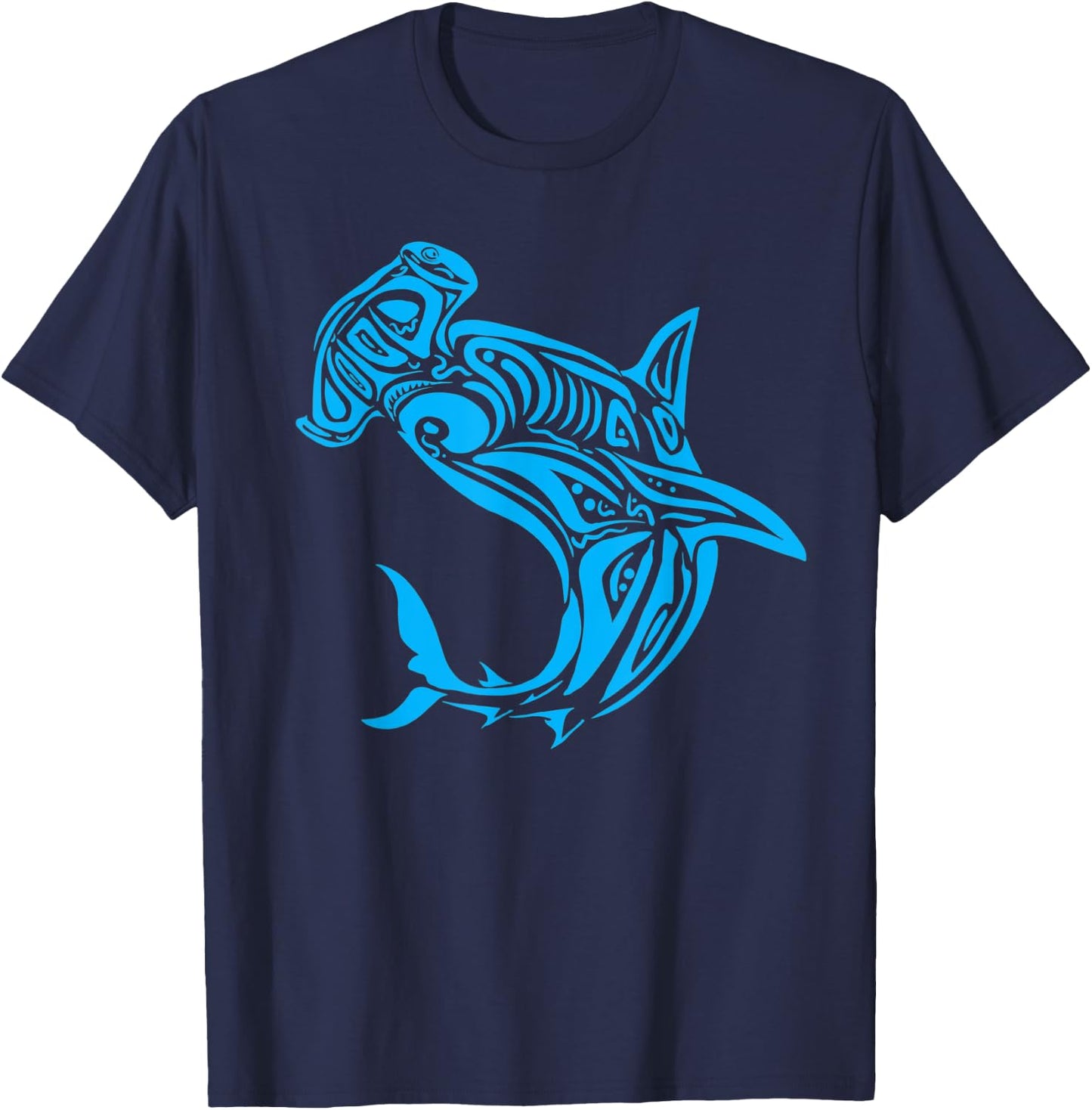 Tribal Shark Shirt - Maori Shirt - Hawaiian Tribal T-Shirt - T-Shirt | Navy
