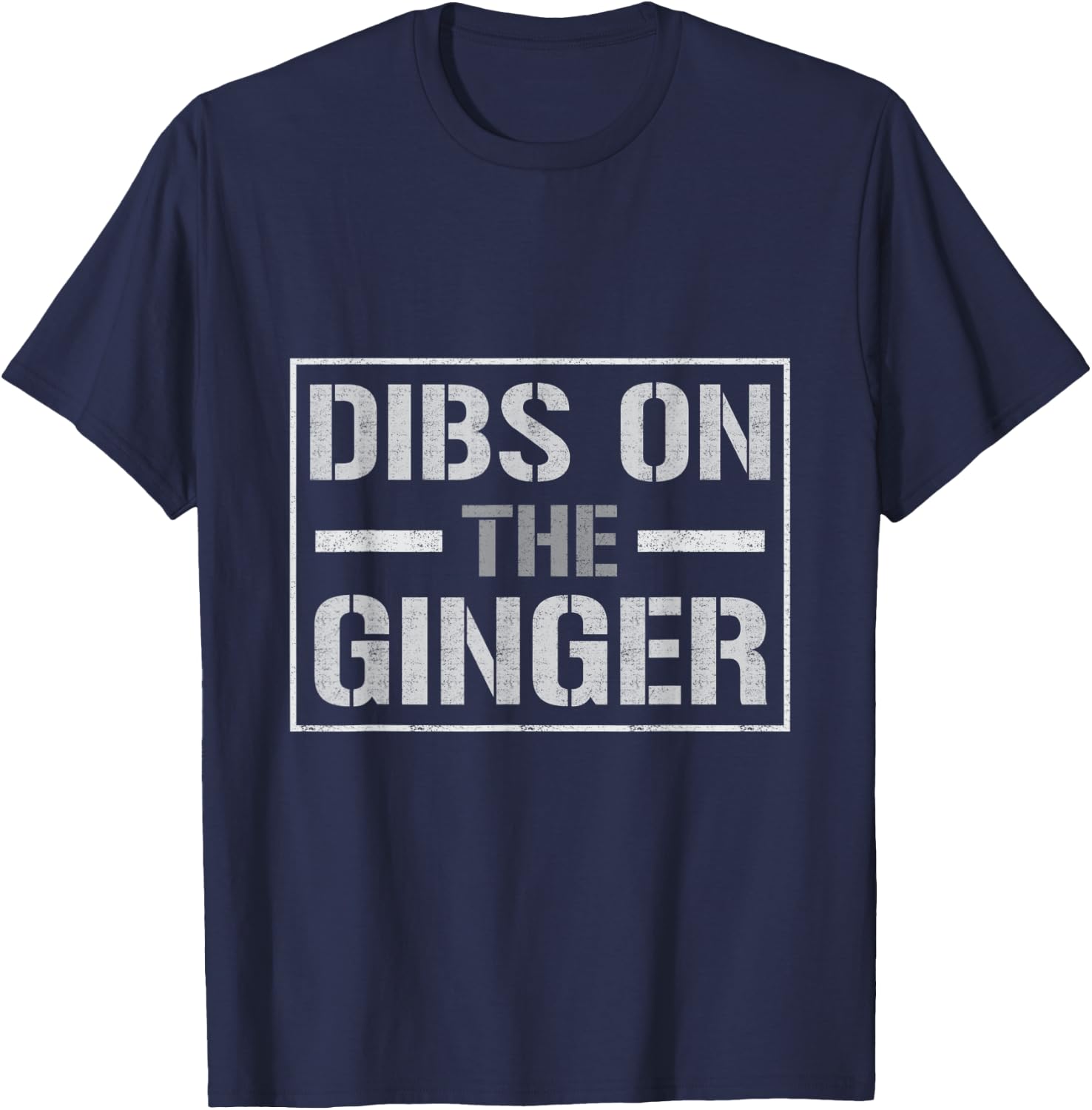 funny redhead Dibs on the Ginger redhead wife husband gift T-Shirt - T-Shirt | Navy