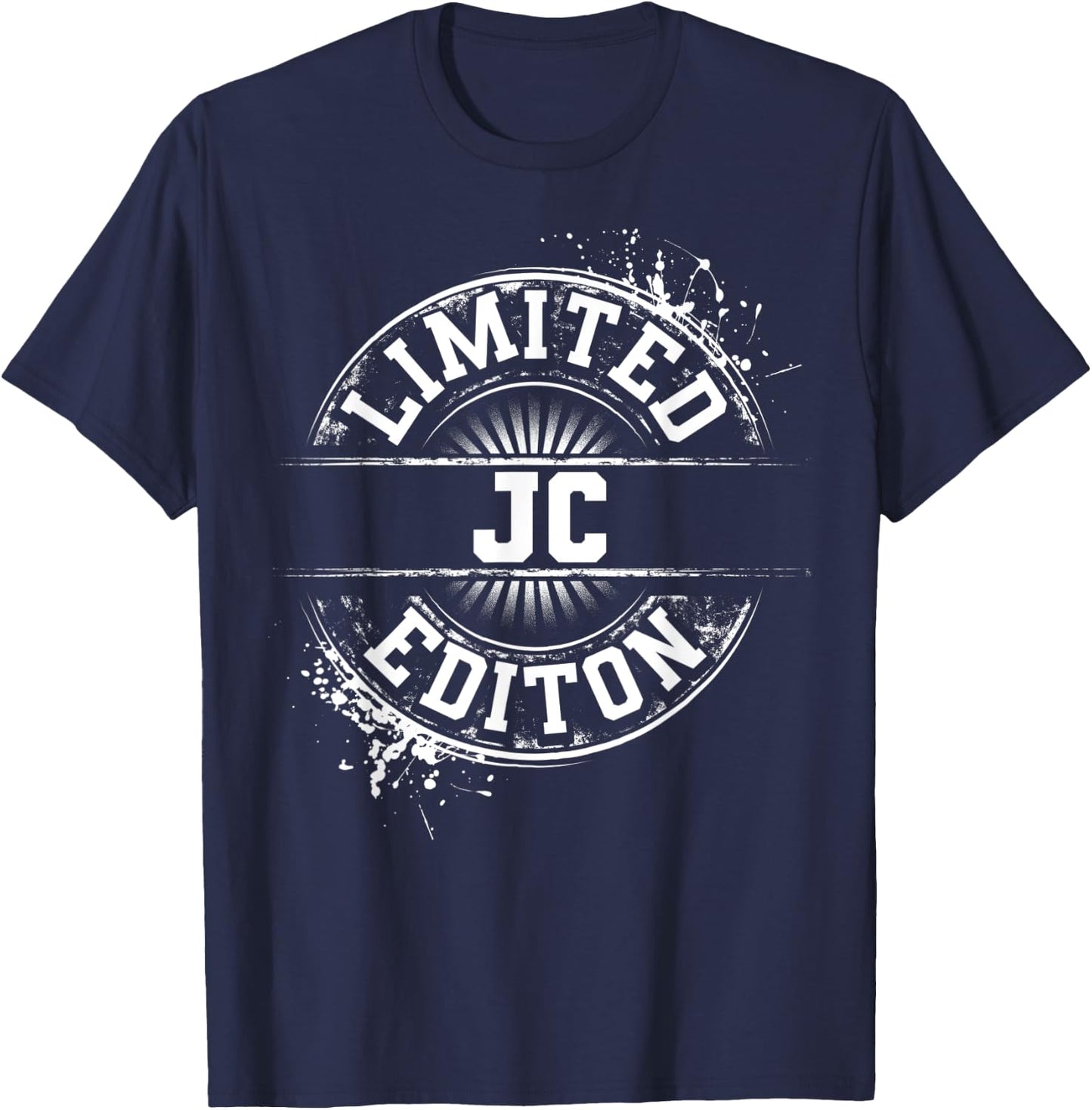 JC Limited Edition Funny Personalized Name Joke Gift T-Shirt - T-Shirt | Navy