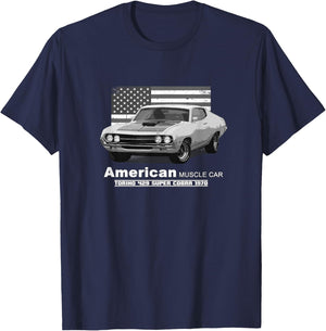 Torino 429 Super Cobra American Muscle Car 70s T-Shirt - T-Shirt | Navy