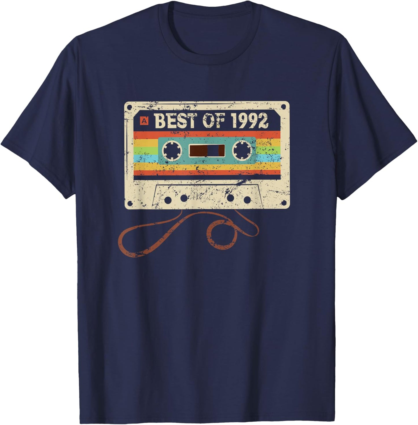 Best of 1992 Vintage 33 Year Old Men Women 33rd Birthday T-Shirt - T-Shirt | Navy