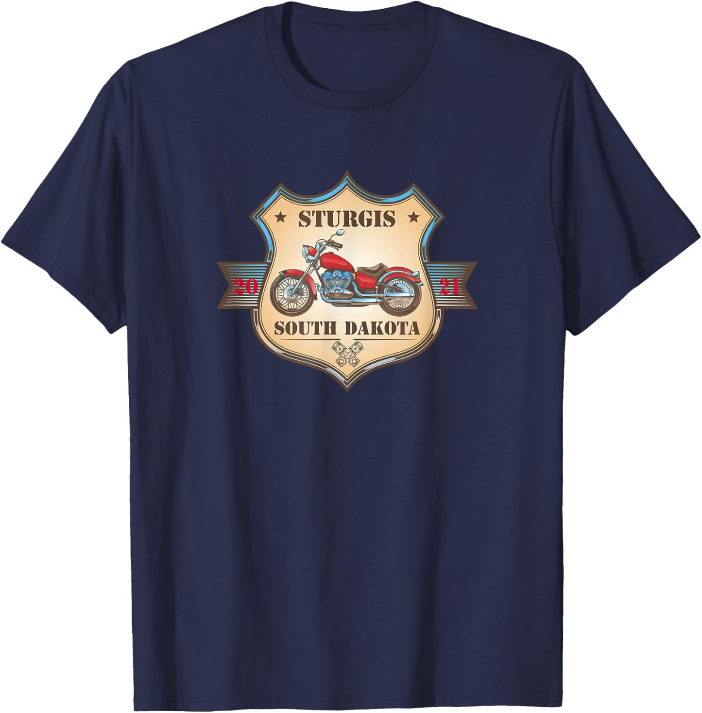 Bike Week Sturgis South Dakota Rally 2021 T-Shirt - T-Shirt | Navy