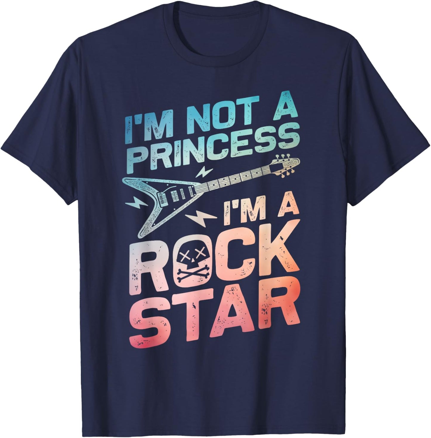 Rockstar Girls Punk Rocker Rock And Roll Princess T-Shirt - T-Shirt | Navy