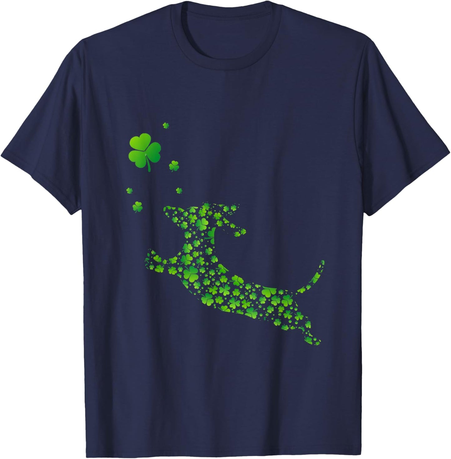 Cute Dachshund Dog With Irish Shamrock St Patricks Day Men Women Kids T-Shirt - T-Shirt | Navy