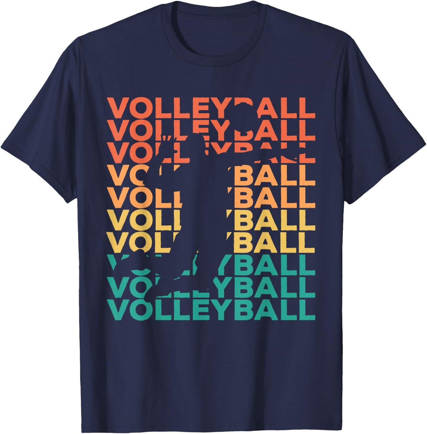 Retro Vintage Volleyball Gift Volleyball Players T-Shirt - T-Shirt | Navy