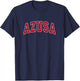 Azusa California CA Vintage Sports Design Red Design T-Shirt - T-Shirt | Navy