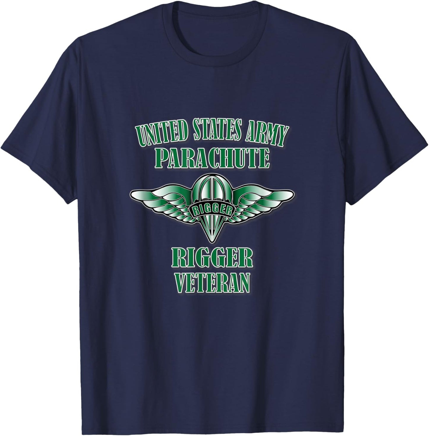 Parachute Rigger Veteran (Front Design) T-Shirt - T-Shirt | Navy