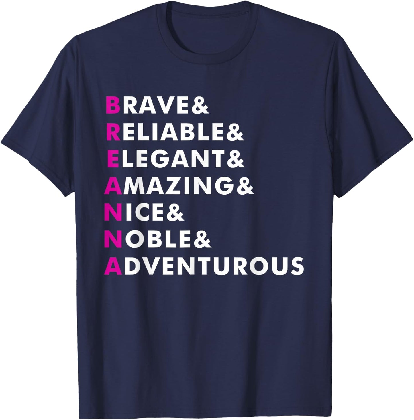 Breanna Name Shirt Personalized Gift T-Shirt - T-Shirt | Navy