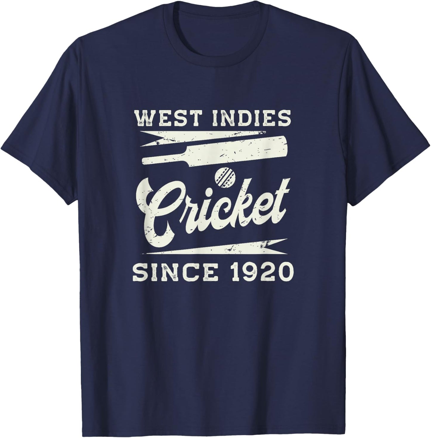 Vintage West Indies Cricket Since 1920 T-Shirt - T-Shirt | Navy