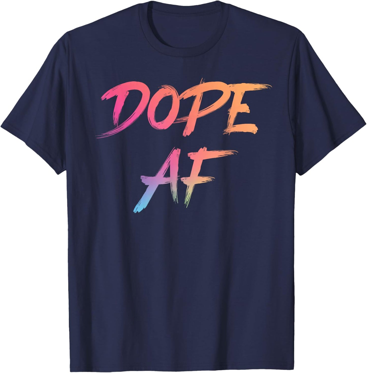 Dope AF Urban Streetwear Respect The Drip Dope AF T-Shirt - T-Shirt | Navy