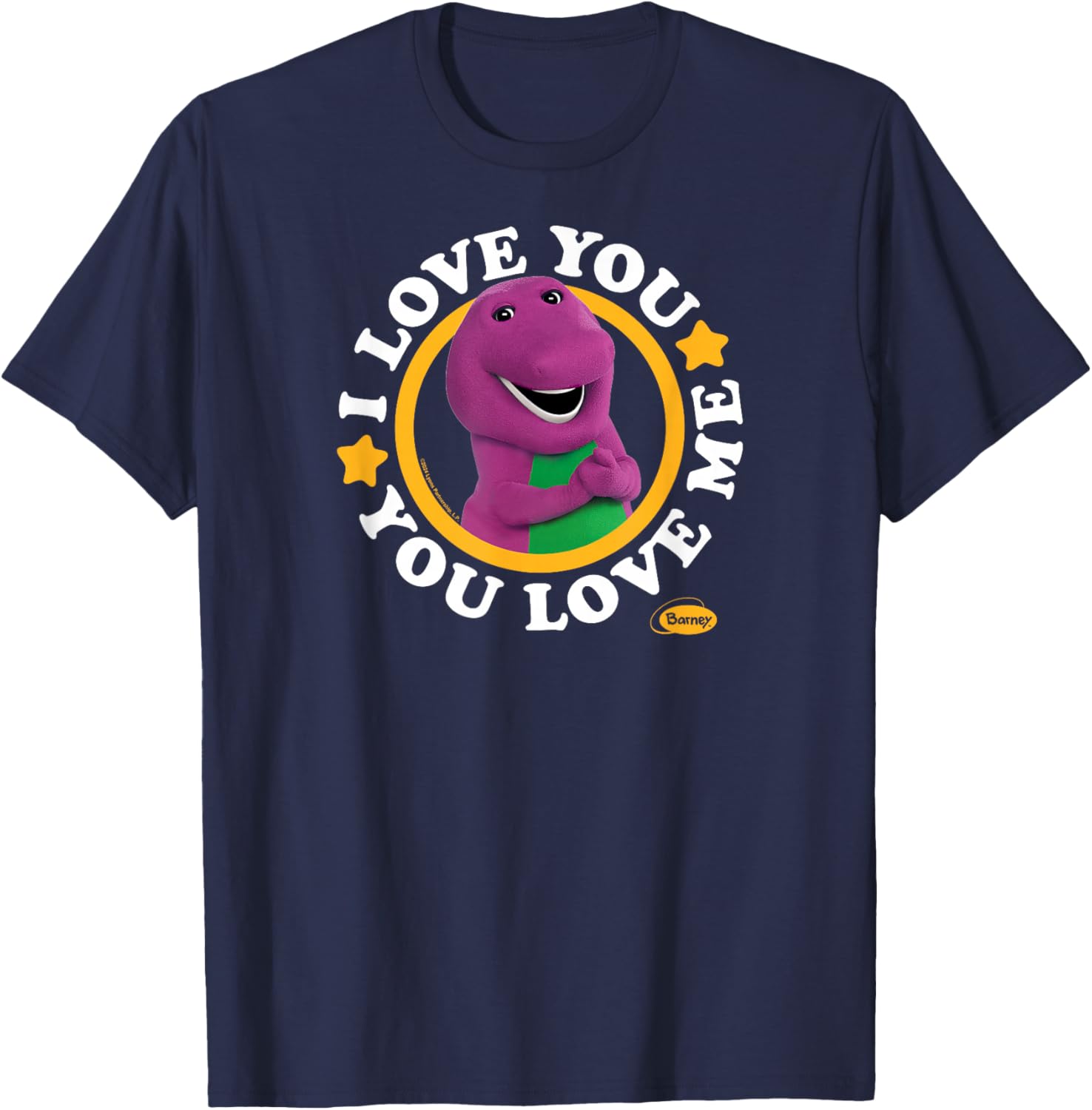 Barney - I Love You You Love Me Song Purple Dinosaur T-Shirt - T-Shirt | Navy