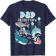 Dad of the Birthday Boy Ocean Sea Animals Birthday Party T-Shirt - T-Shirt | Navy