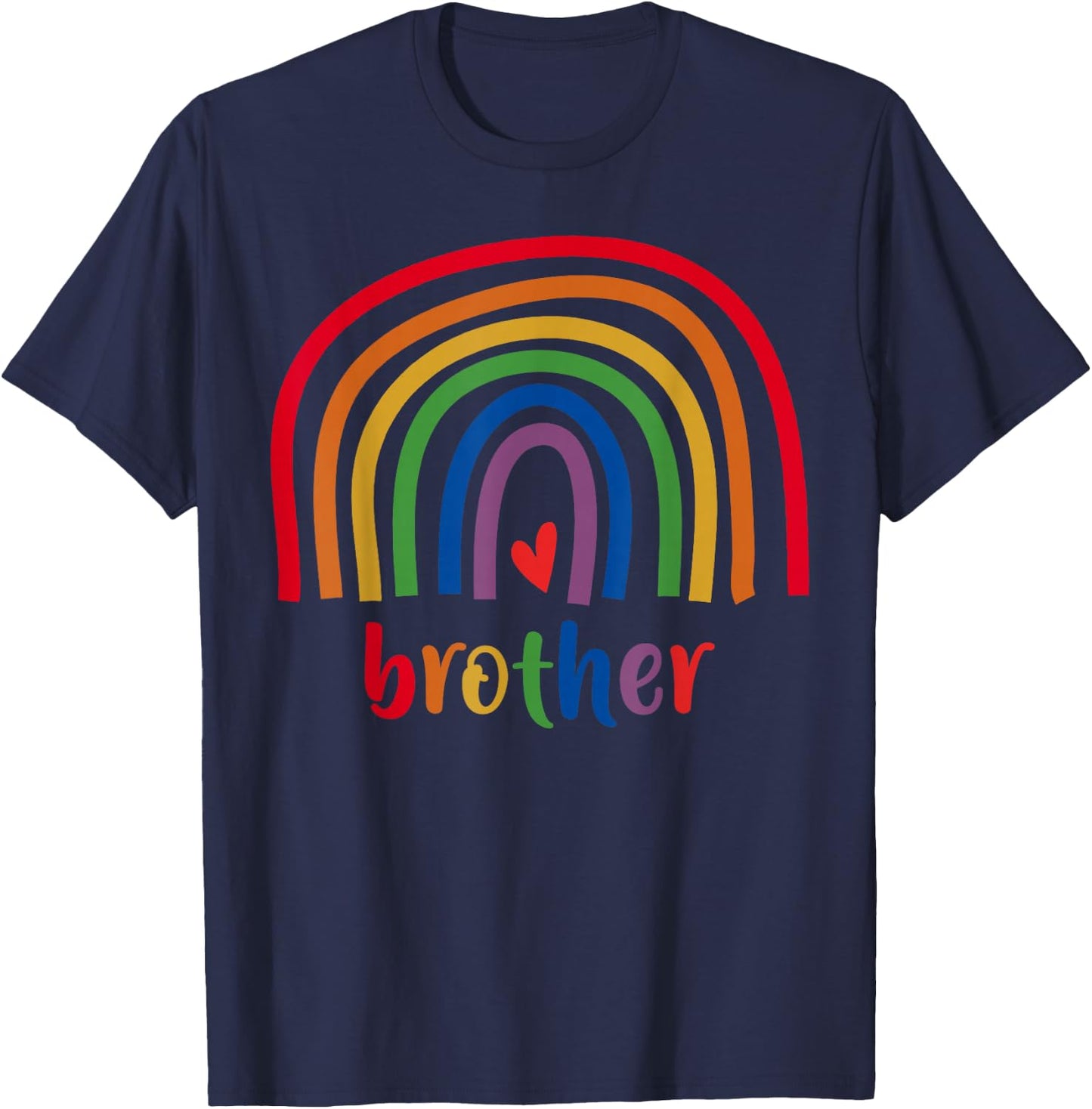 Brother Rainbow Gifts Men Family Matching Birthday T-Shirt - T-Shirt | Navy
