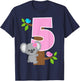 Koala Bear 5th Birthday Girl 5 Year Old Birthday Koalas Bday T-Shirt - T-Shirt | Navy