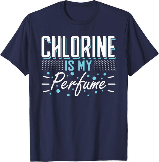 Chlorine is My Perfume Water Sports Float T-Shirt - T-Shirt | Navy