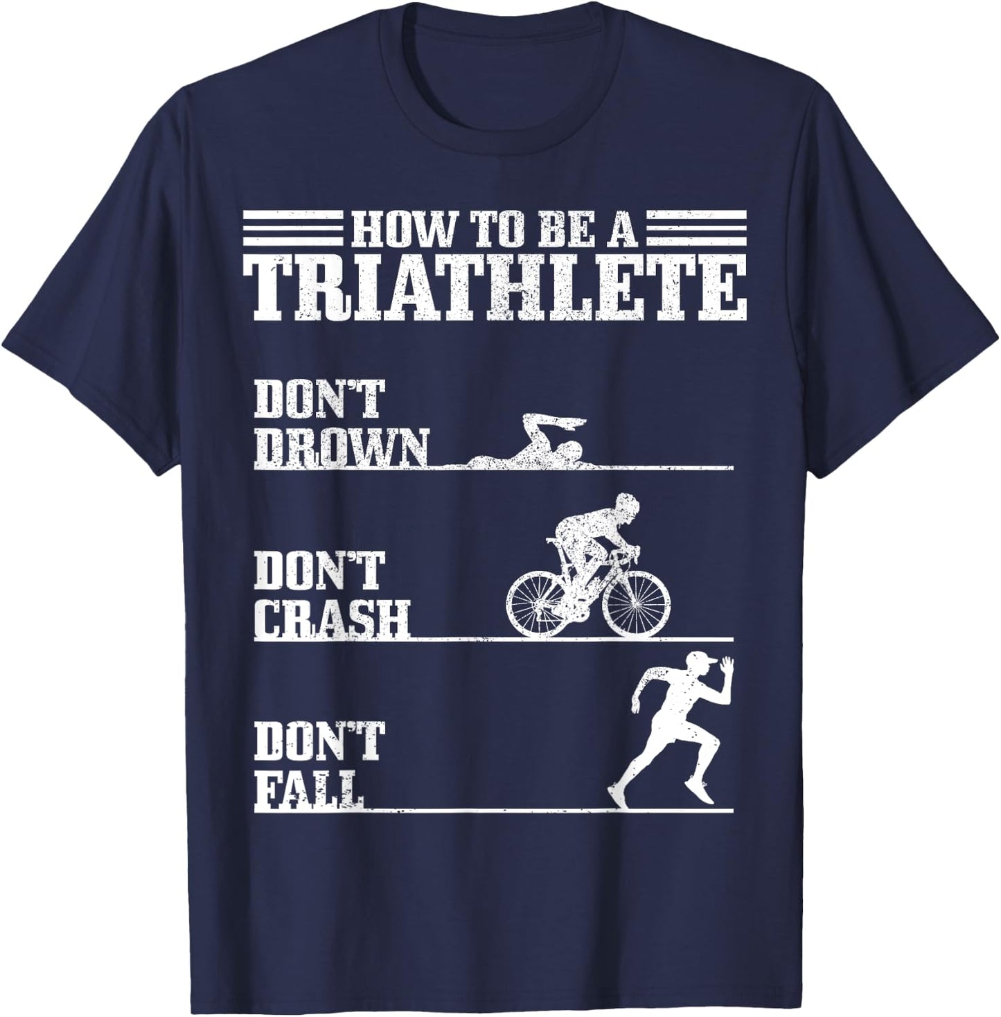 Triathlon Sport Funny Triathlete Gift T-Shirt - T-Shirt | Navy