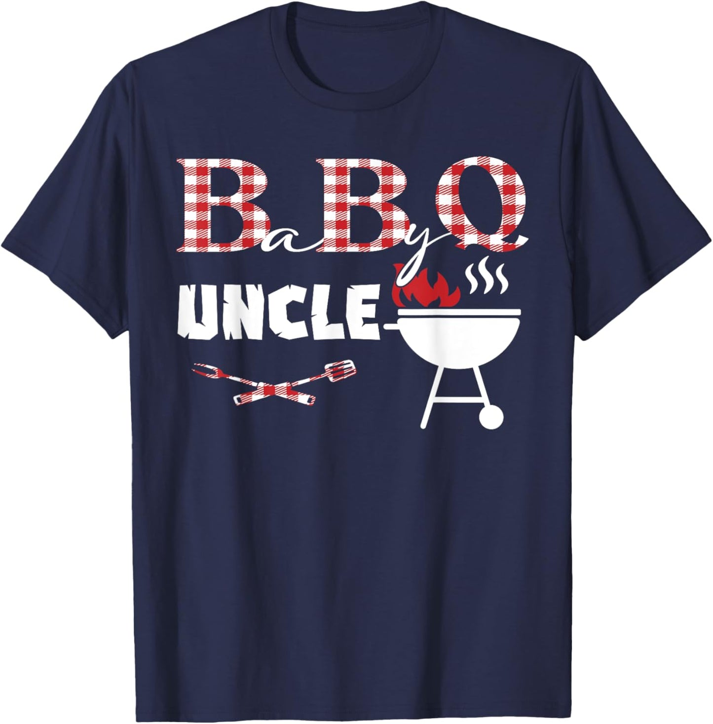 Baby BBQ Uncle Shower Birthday Party Family Matching T-Shirt - T-Shirt | Navy