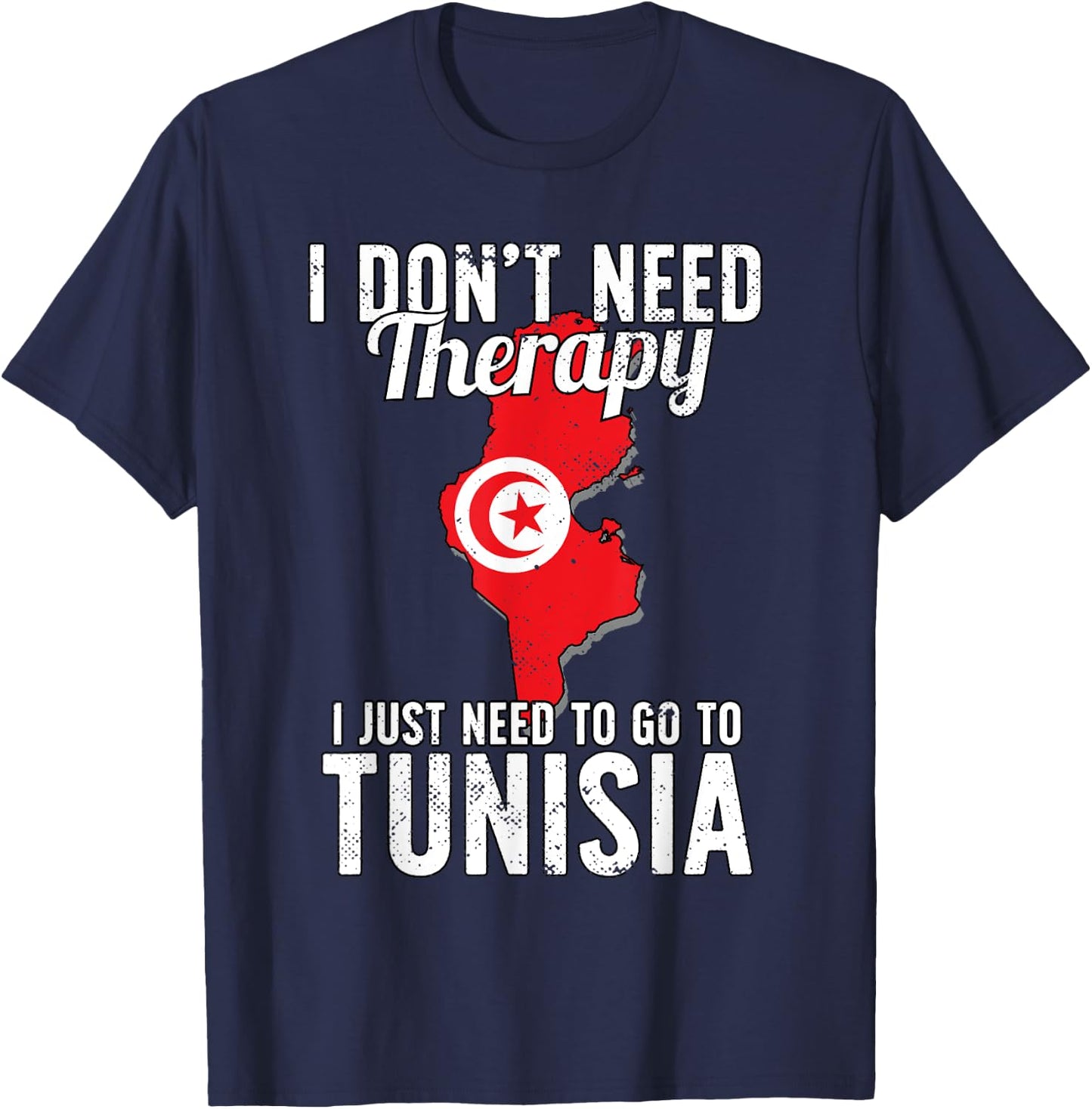 Tunisian Flag I Tunisia Flag I Vacation Tunisia T-Shirt - T-Shirt | Navy