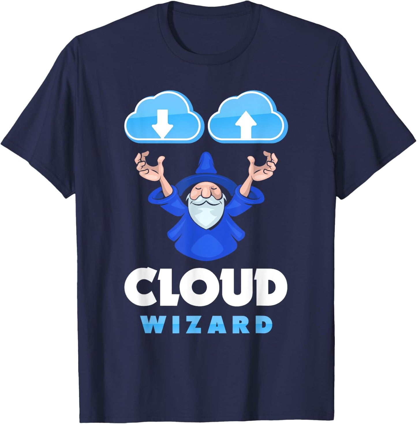 DevOps Engineer Cloud Computing Cloud Wizard Funny T-Shirt - T-Shirt | Navy