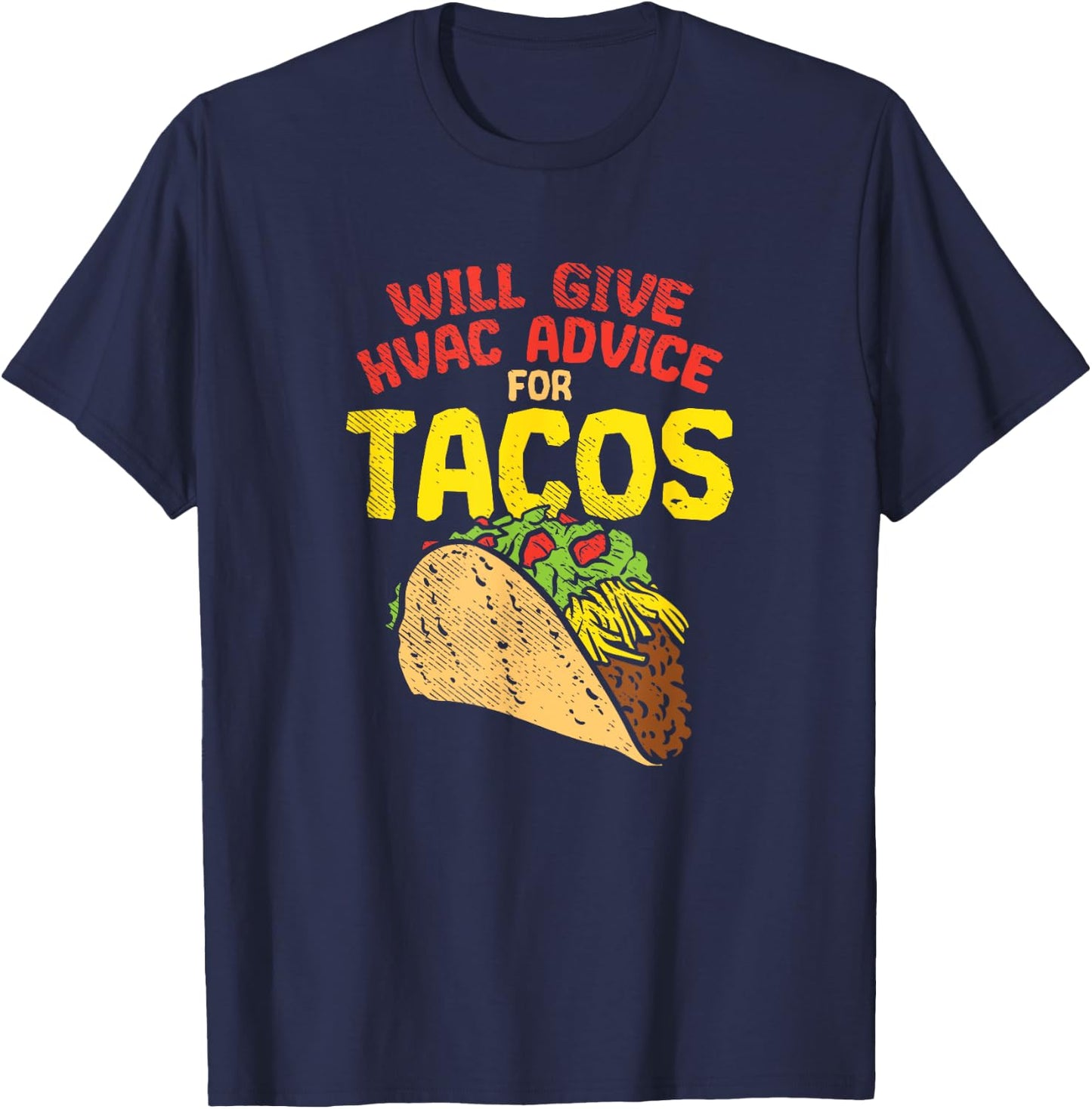 Fun HVAC Tech Joke Humor | Funny Saying HVAC Technician T-Shirt - T-Shirt | Navy