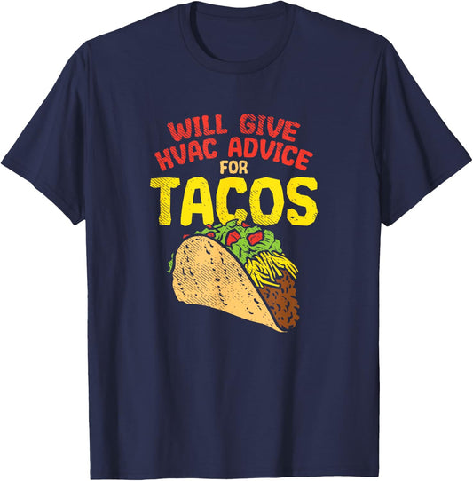 Fun HVAC Tech Joke Humor | Funny Saying HVAC Technician T-Shirt - T-Shirt | Navy
