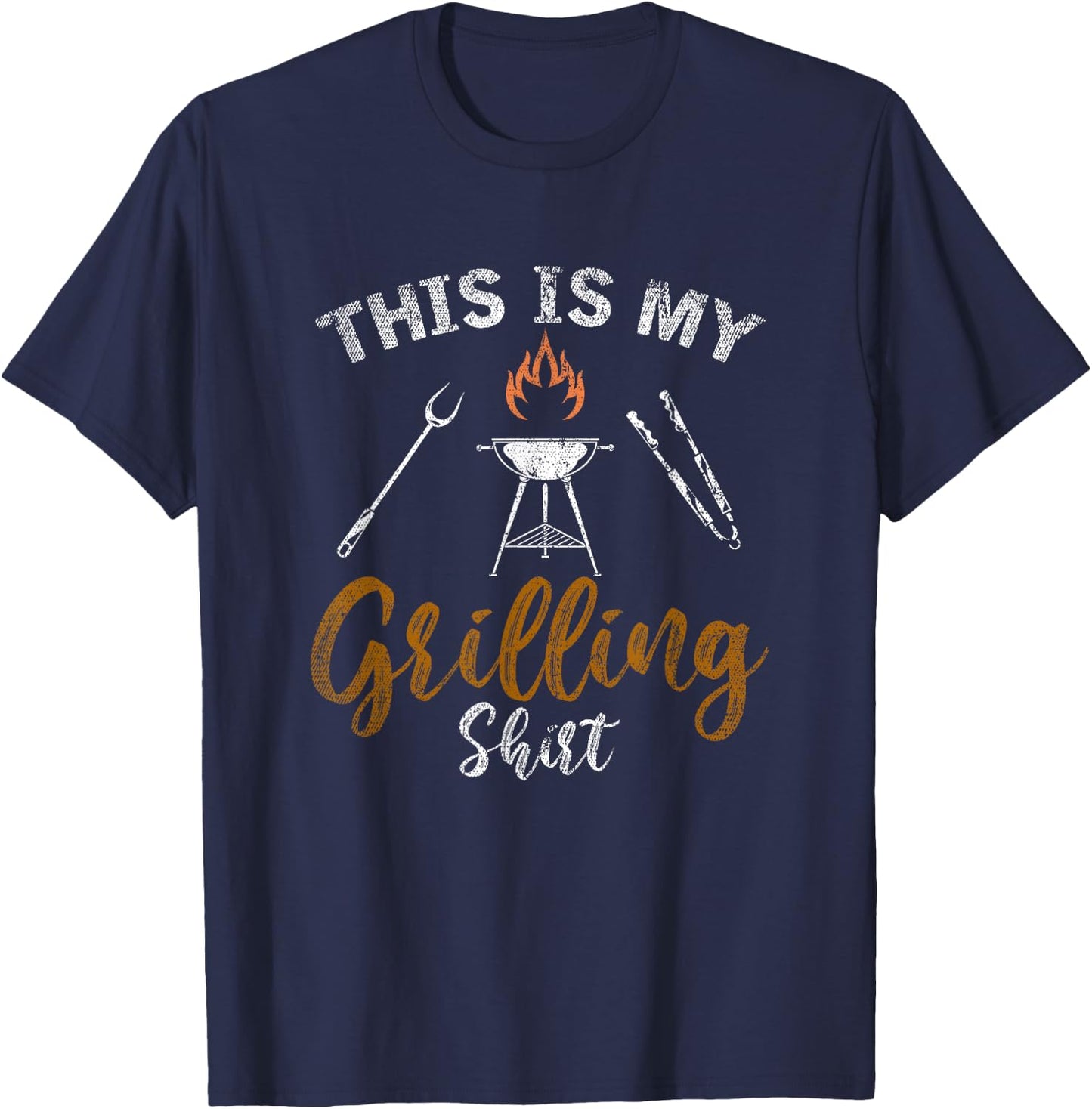 This Is My Grilling Shirt Funny BBQ Party Gift Barbecue T-Shirt - T-Shirt | Navy
