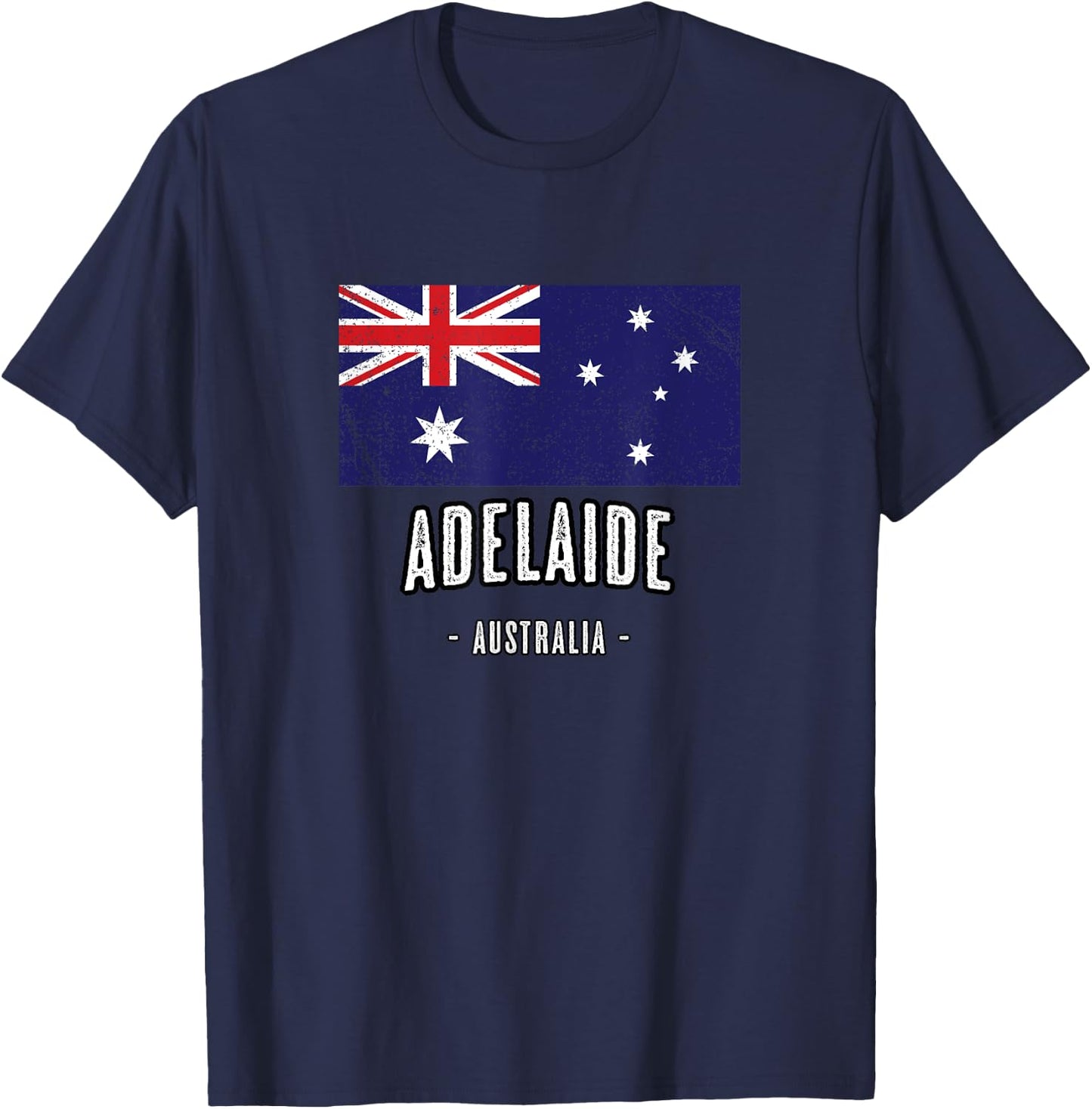 City of Adelaide Australia | Australian Flag, Aussie Top T-Shirt - T-Shirt | Navy