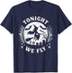 Tonight We Fly Halloween Witch Broomstick Moon T-Shirt - T-Shirt | Navy
