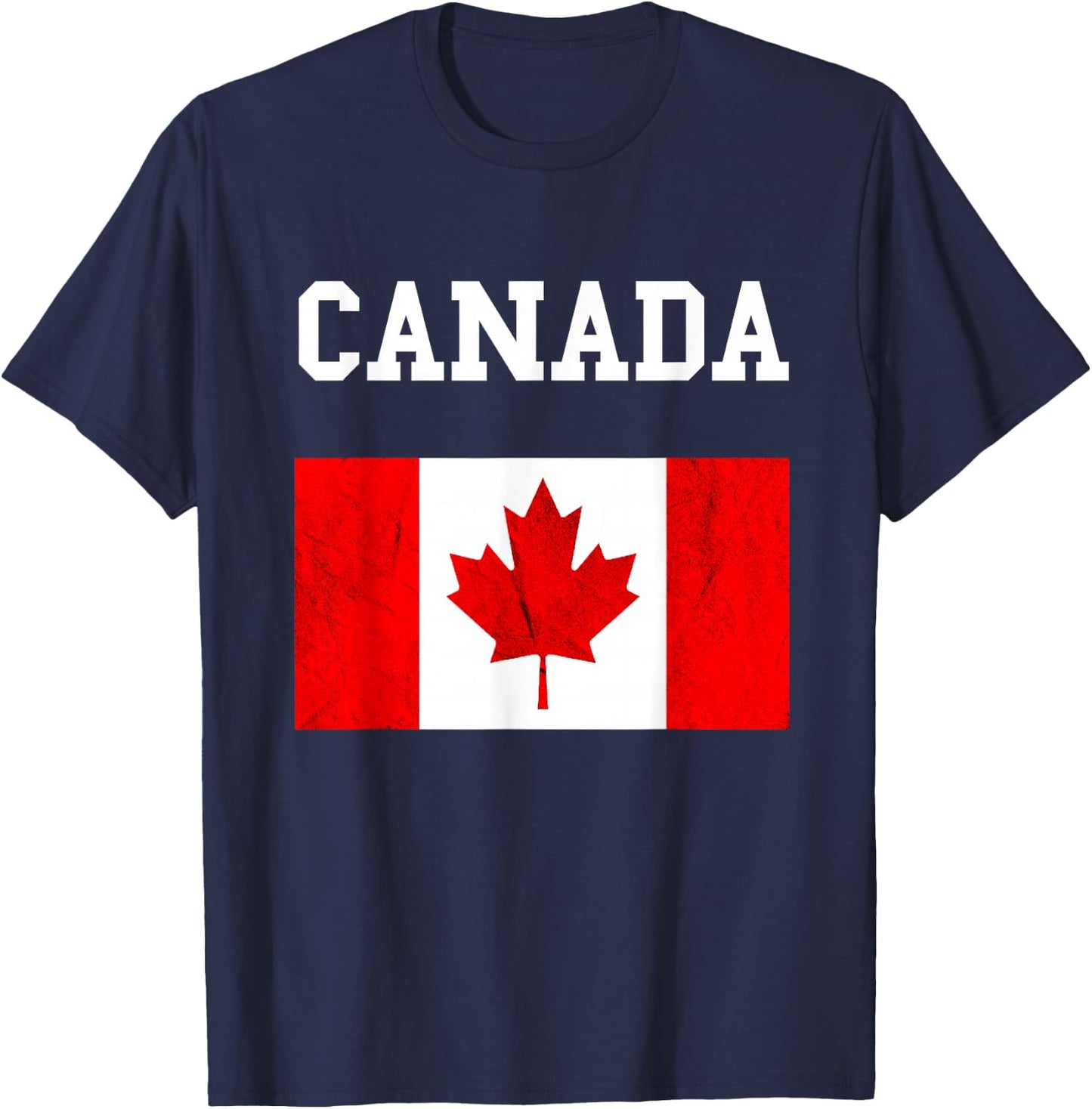 Canadian Flag Maple Leaf Canadian Flag T-Shirt - T-Shirt | Navy